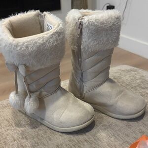 U.S. Polo Assn. Cream Kids Boots